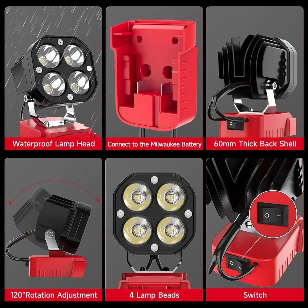 6500K, 6000LM Job Site Lightin - огляд і ціна Power Tools Construction