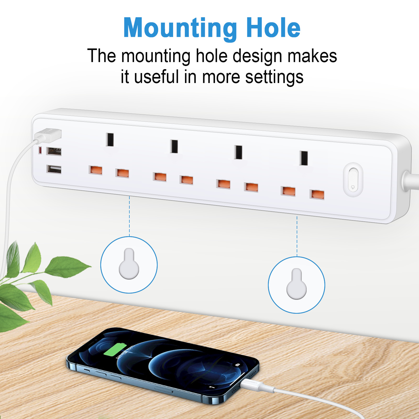 Power Strip Electric Socket UK - огляд і ціна Power Tools Extension