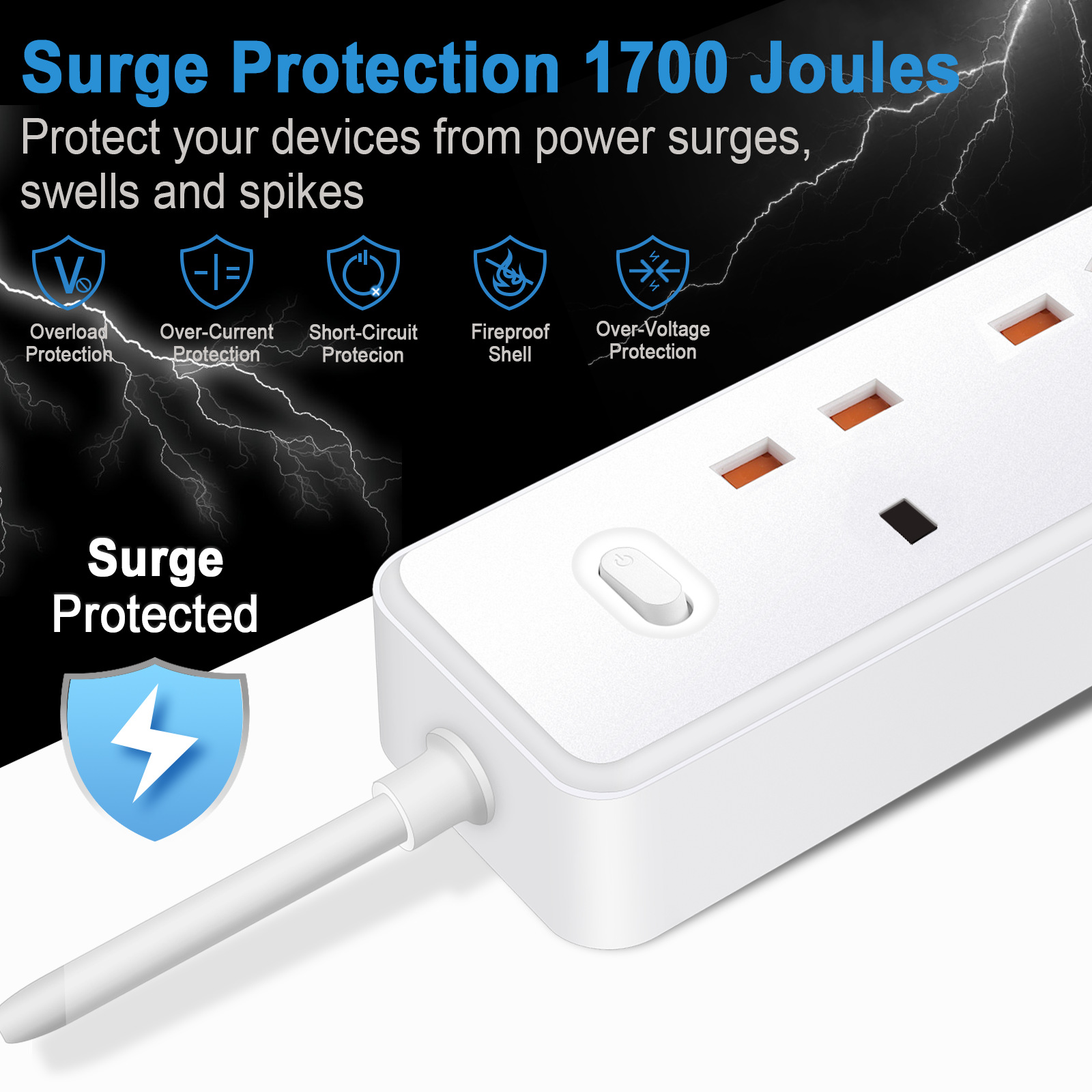 Power Strip Electric Socket UK - огляд і ціна Power Tools Extension