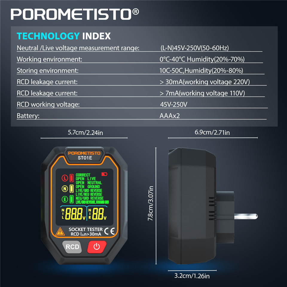 POROMETISTO ST01 Socket Tester - огляд і ціна Power Tools Uk Review