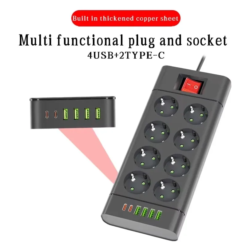 EU Plug Power Strip Outlet Ext - огляд і ціна Power Tools Extension