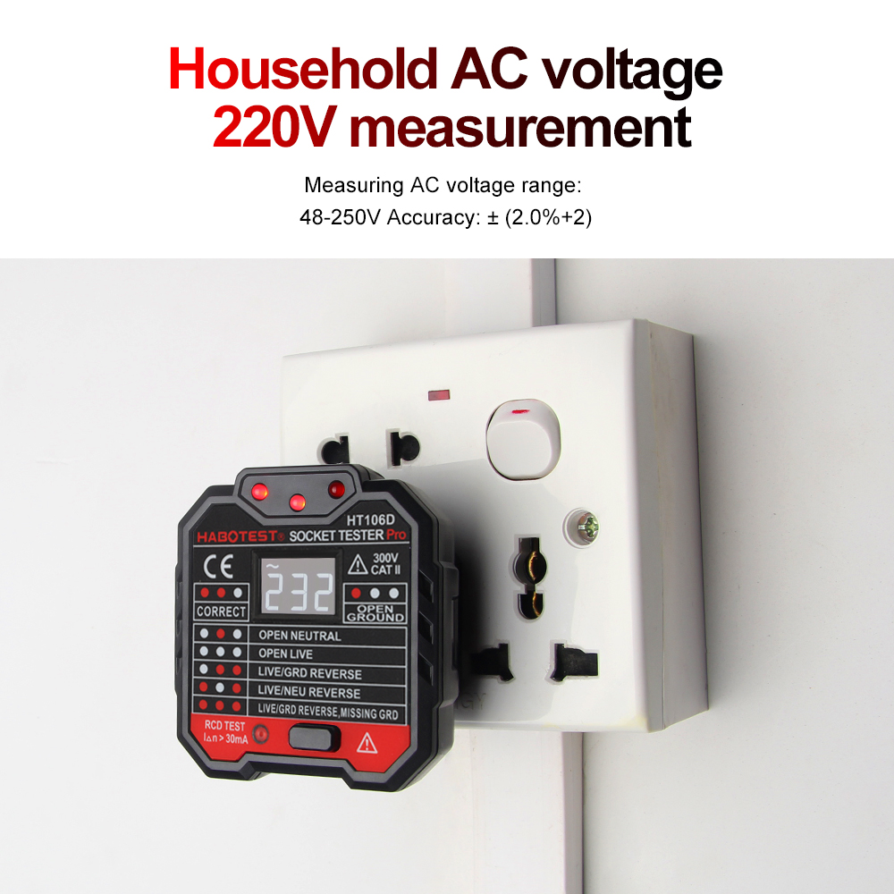 HABOTEST HT106 Digital Socket  - огляд і ціна Power Tools Uk Review
